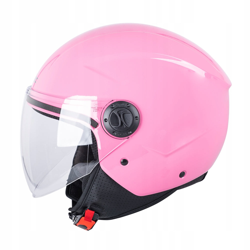 WOMEN'S MOTORCYCLE HELMET OPEN W-TEC BAREIRO FUCHSIA PINK FOR SCOOTER r. M Packaging status original