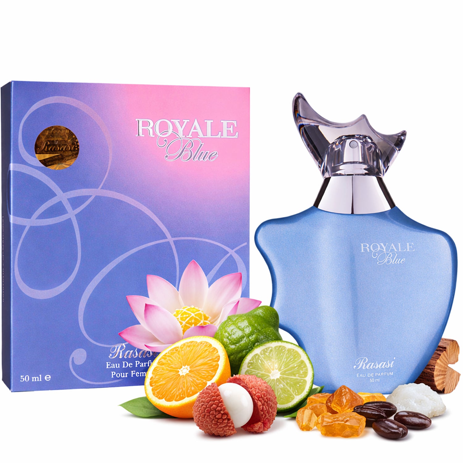 WOMEN'S PERFUME ARABIC fresh Rasasi Royale Blue Perfumed Water 50 ml