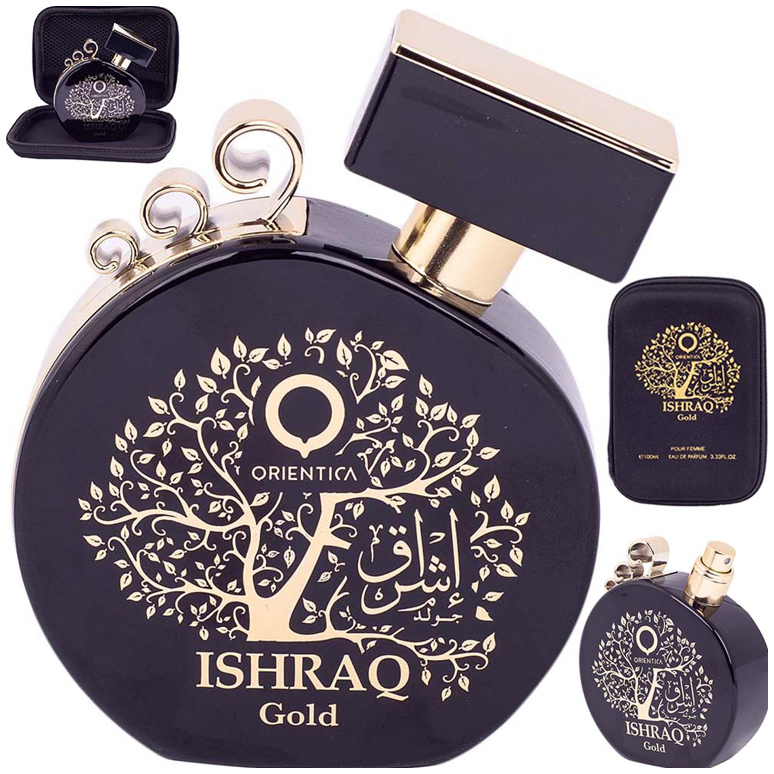 WOMEN'S PERFUME ORIENTICA ISHRAQ GOLD ENVELOPING COFFEE STIMULATING ALMOND