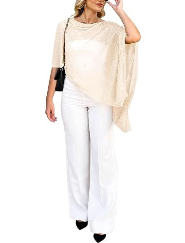 WOMEN'S PONCHO TRANSPARENT FOR SWIMSUIT LIGHTWEIGHT Y2K for home Brand no brand