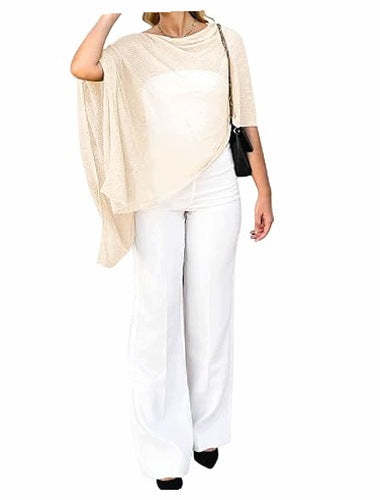 WOMEN'S PONCHO TRANSPARENT FOR SWIMSUIT LIGHTWEIGHT Y2K for home