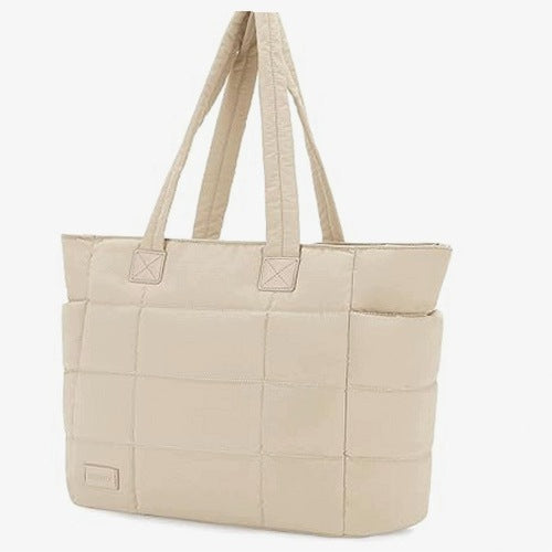 WOMEN'S QUILTED LAPTOP SHOULDER BAG TEACHER COMPARTMENTS for HOME
