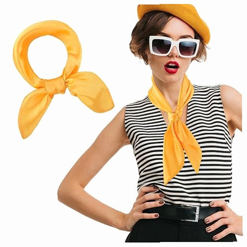 WOMEN'S SCARF SILK SQUARE 60X60 CM SATIN SOFT FOR WOMAN
