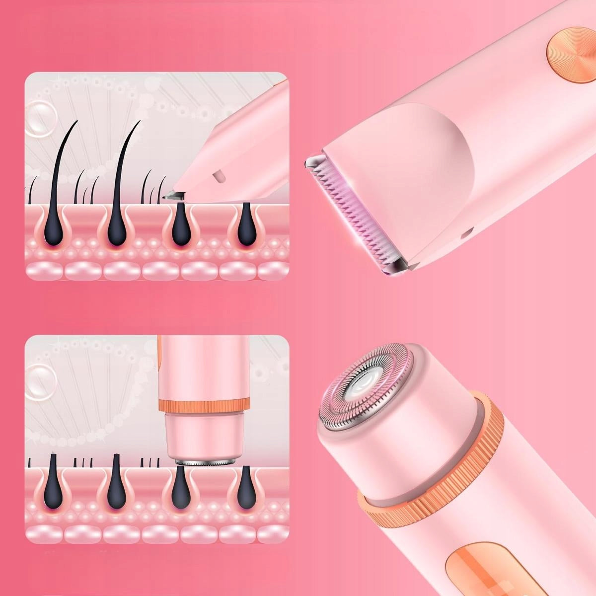 WOMEN'S SHAVER BODY EPILATOR BIKINI LEGS ARMPITS WATERPROOF USB 2IN1 Packaging status original