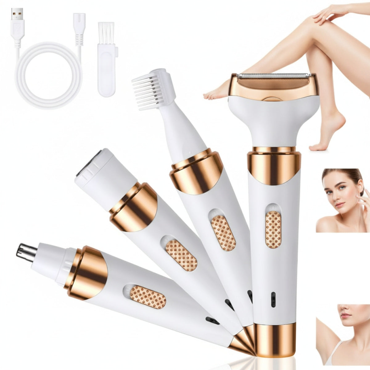 WOMEN'S SHAVER Bikini Leg Body EPILATOR TRIMMER ARMPIT MUSTACHE EYEBROW DELICATE