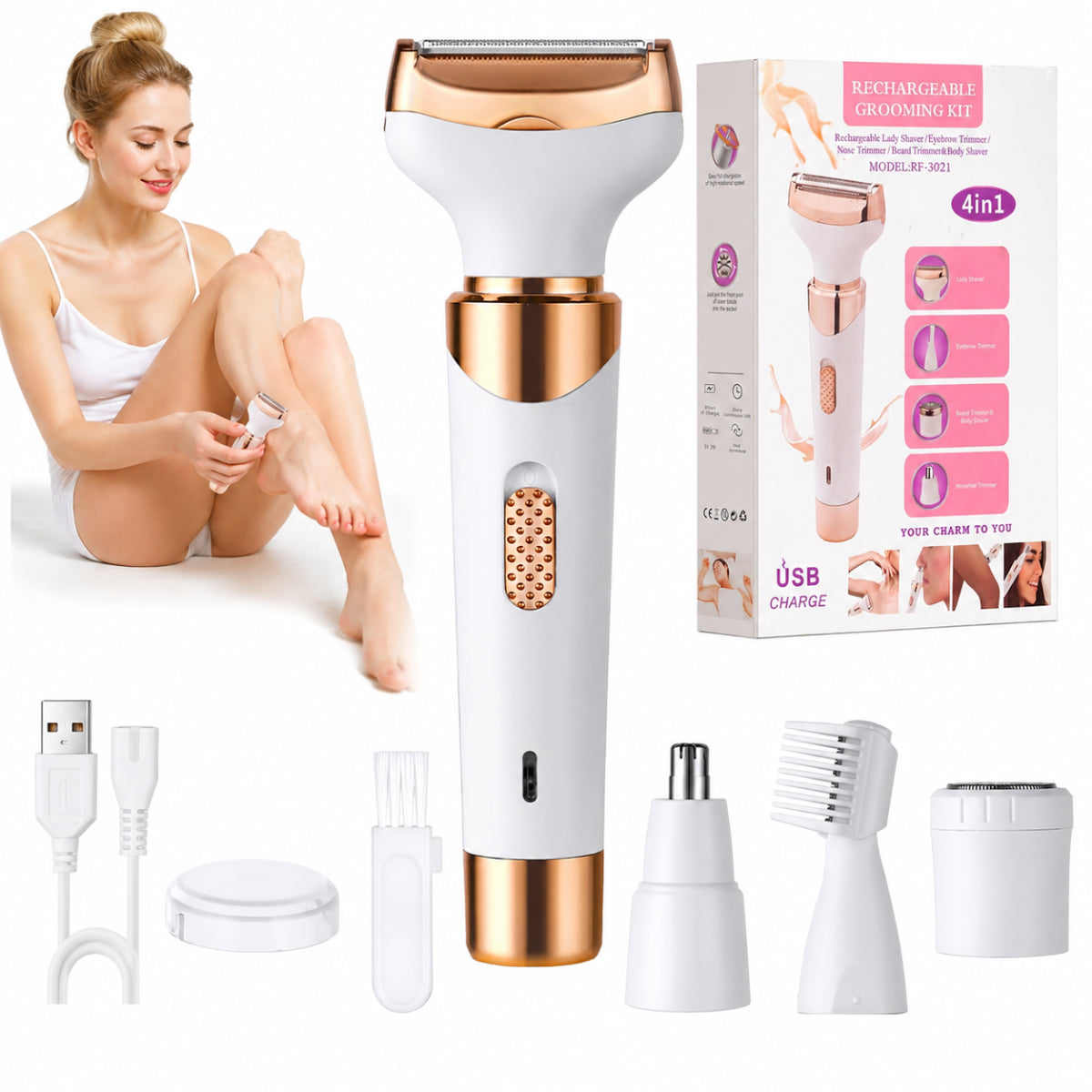 WOMEN'S SHAVER Bikini Leg Body Waterproof MACHINE HAIR REMOVAL WOMEN REMOVES