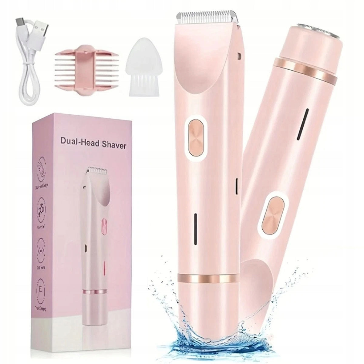 WOMEN'S SHAVER EPILATOR TRIMMER MACHINE FOR INTIMATE EYEBROWS BIKINI 2in1