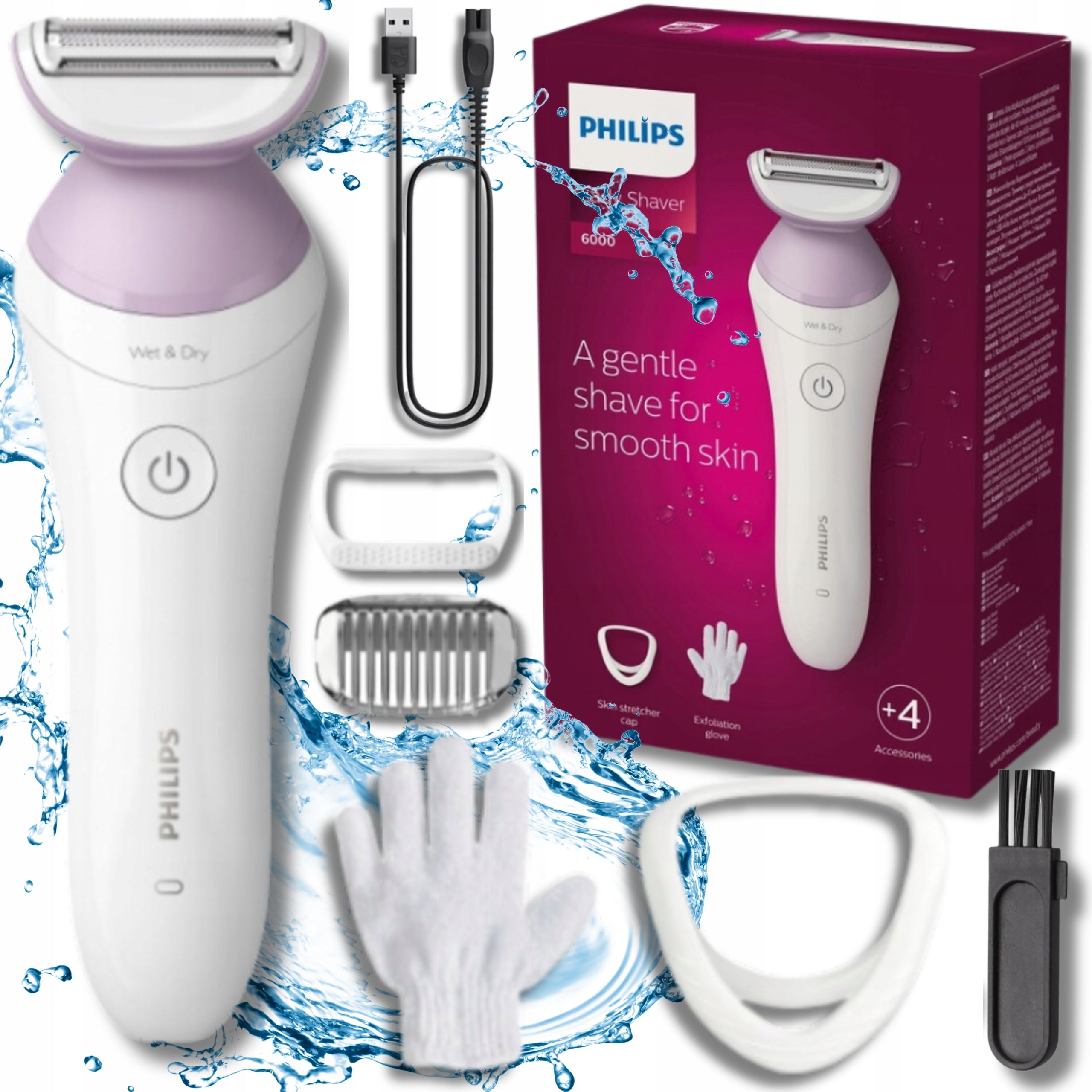 WOMEN'S SHAVER PHILIPS BODY EPILATOR WATERPROOF LEG RAZOR