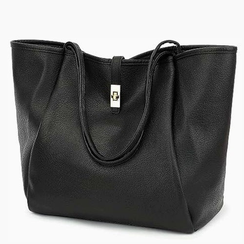WOMEN'S SHOULDER BAG BLACK FOR OFFICE DAILY LARGE ROOMY FOR HOME