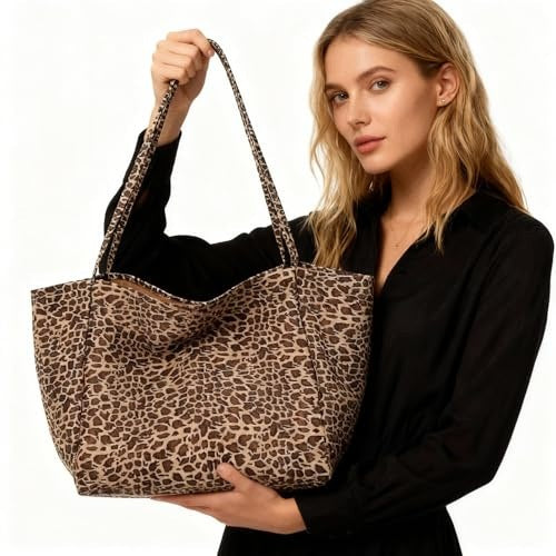 WOMEN'S SHOULDER BAG CANVAS LEOPARD PRINT 41X22X37 CM for home Manufacturer code SWC5908807042108