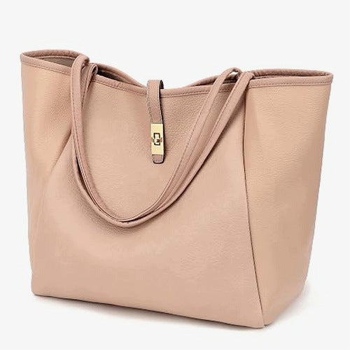 WOMEN'S SHOULDER BAG DIRTY PINK FOR OFFICE EVERY DAY LARGE FOR HOME