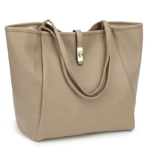 WOMEN'S SHOULDER BAG GREY BEIGE LARGE FOR OFFICE DAILY HOME Brand no brand