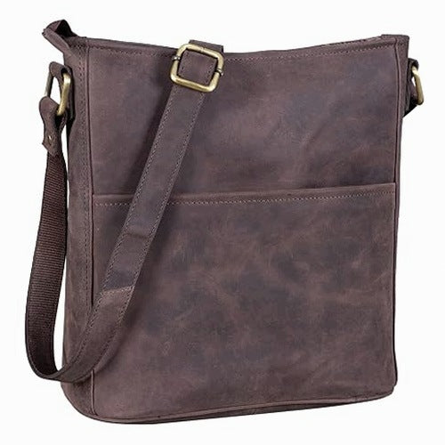 WOMEN'S SHOULDER BAG VINTAGE GENUINE LEATHER FOR WOMEN L 31CM leather