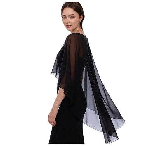 WOMEN'S SHOULDER CHIFFON SCARF WITH SLEEVES FOR WEDDING DRESS WEDDING FOR Wedding