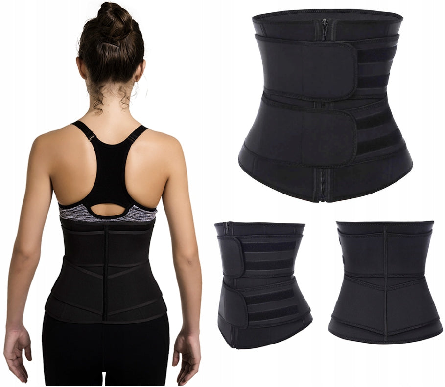 WOMEN'S SLIMMING NEOPRENE BELT FOR EXERCISE BLACK SIZE L