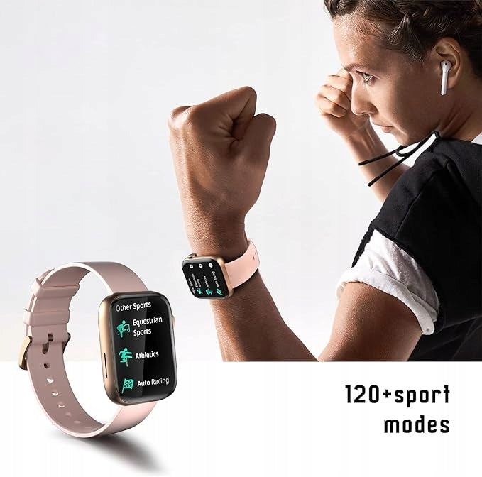 WOMEN'S SMARTWATCH 120+ SPORTS FITNESS TRACKER ASSISTANT IOS ANDROID Packaging status original