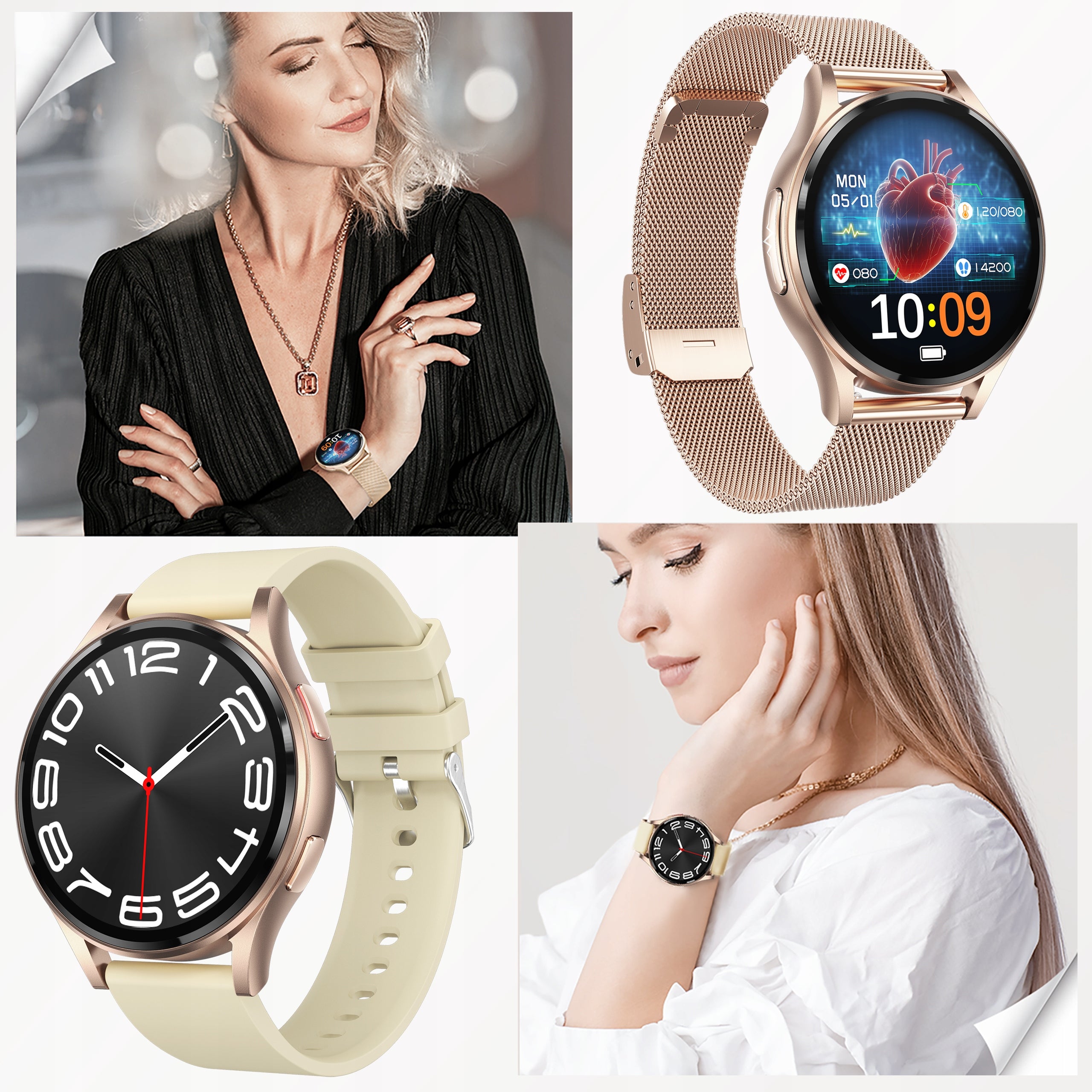 WOMEN'S SMARTWATCH AMOLED PROVENTUS CARDIOWATCH EKG HRV PRESSURE TALKPL EAN (GTIN) 5905947552108