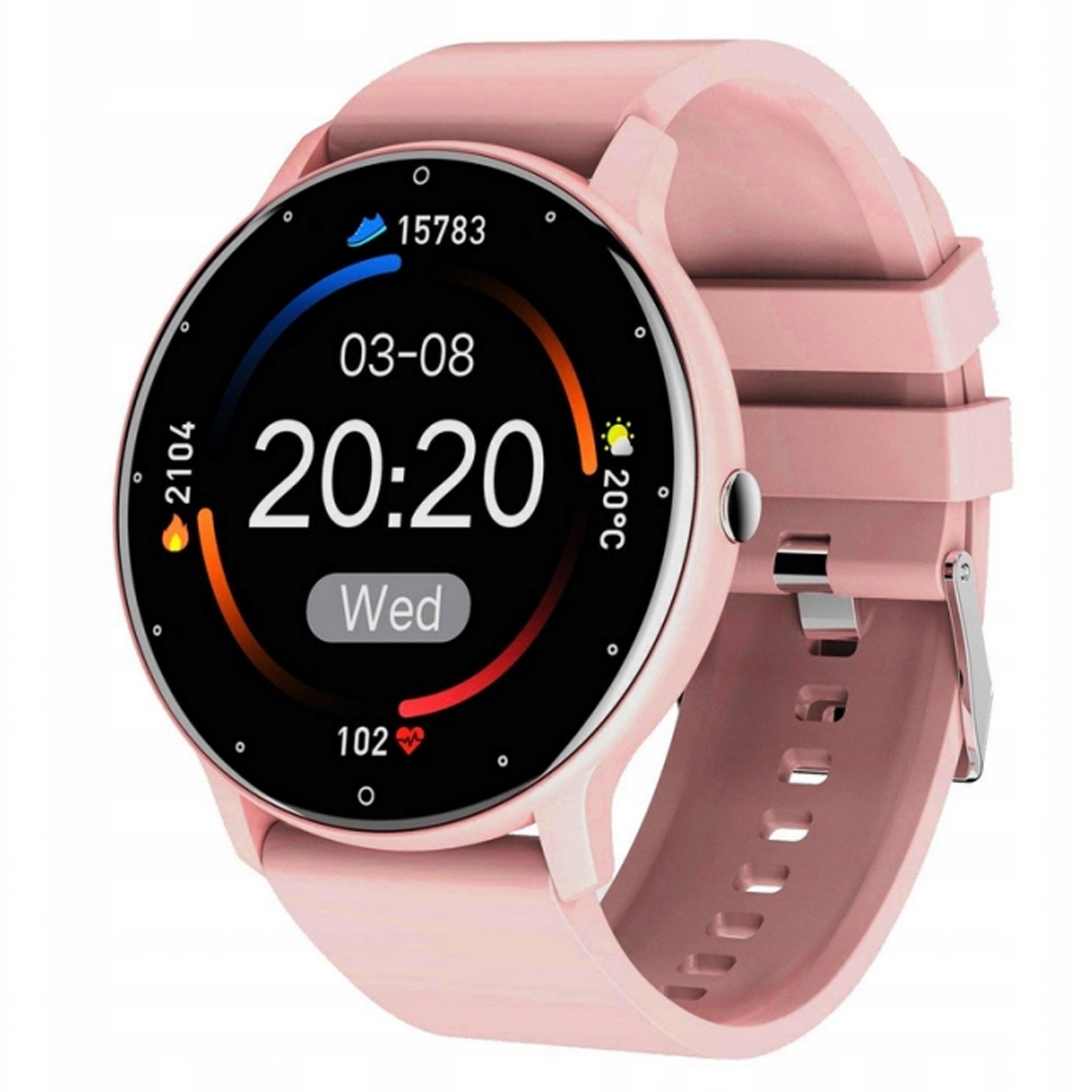 WOMEN'S SMARTWATCH IWATCH PRO SPORTS MODES APPLICATION Polish PROFI Color pink