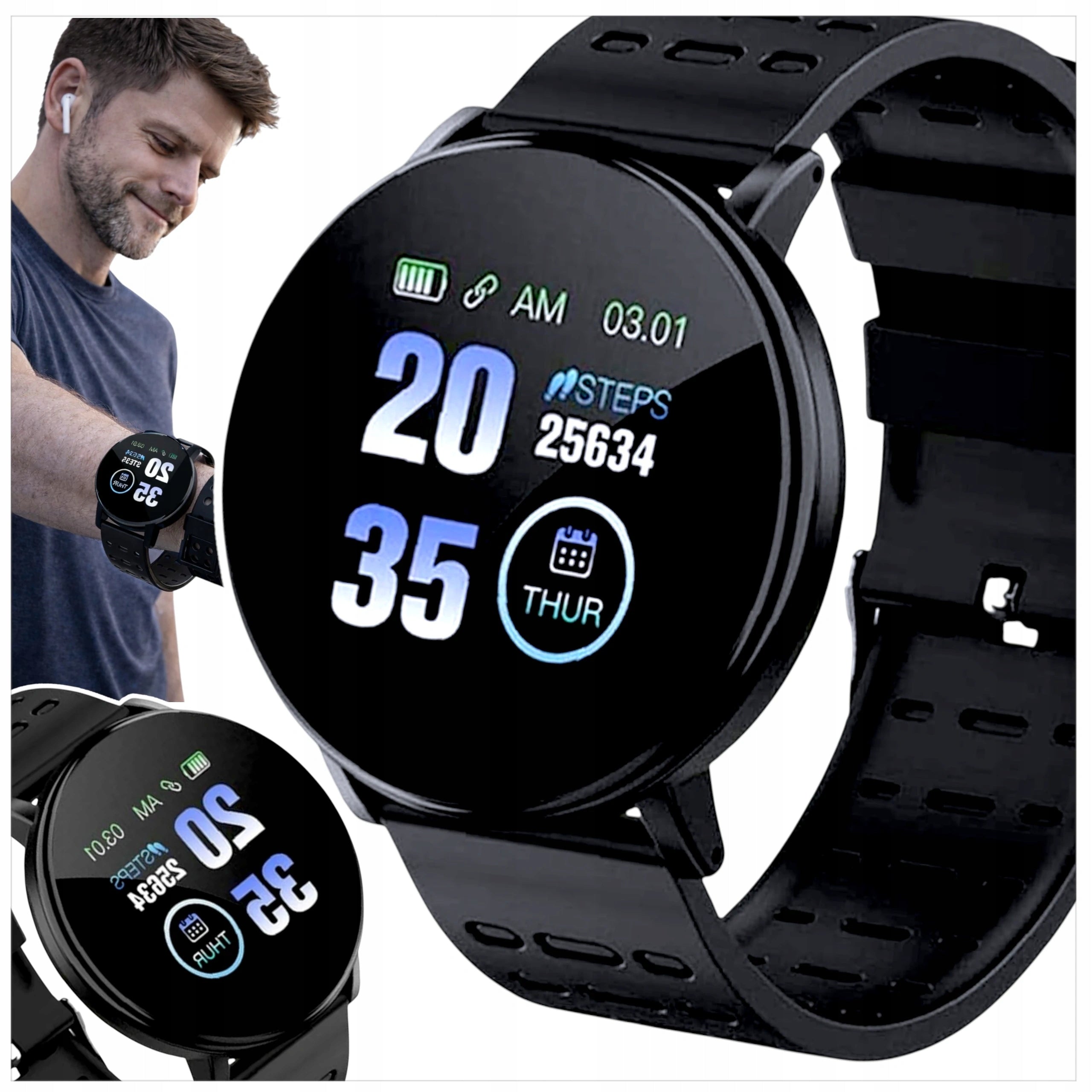 WOMEN'S SMARTWATCH - MEN'S SPORTS WATCH POLISH MENU SMART WATCH