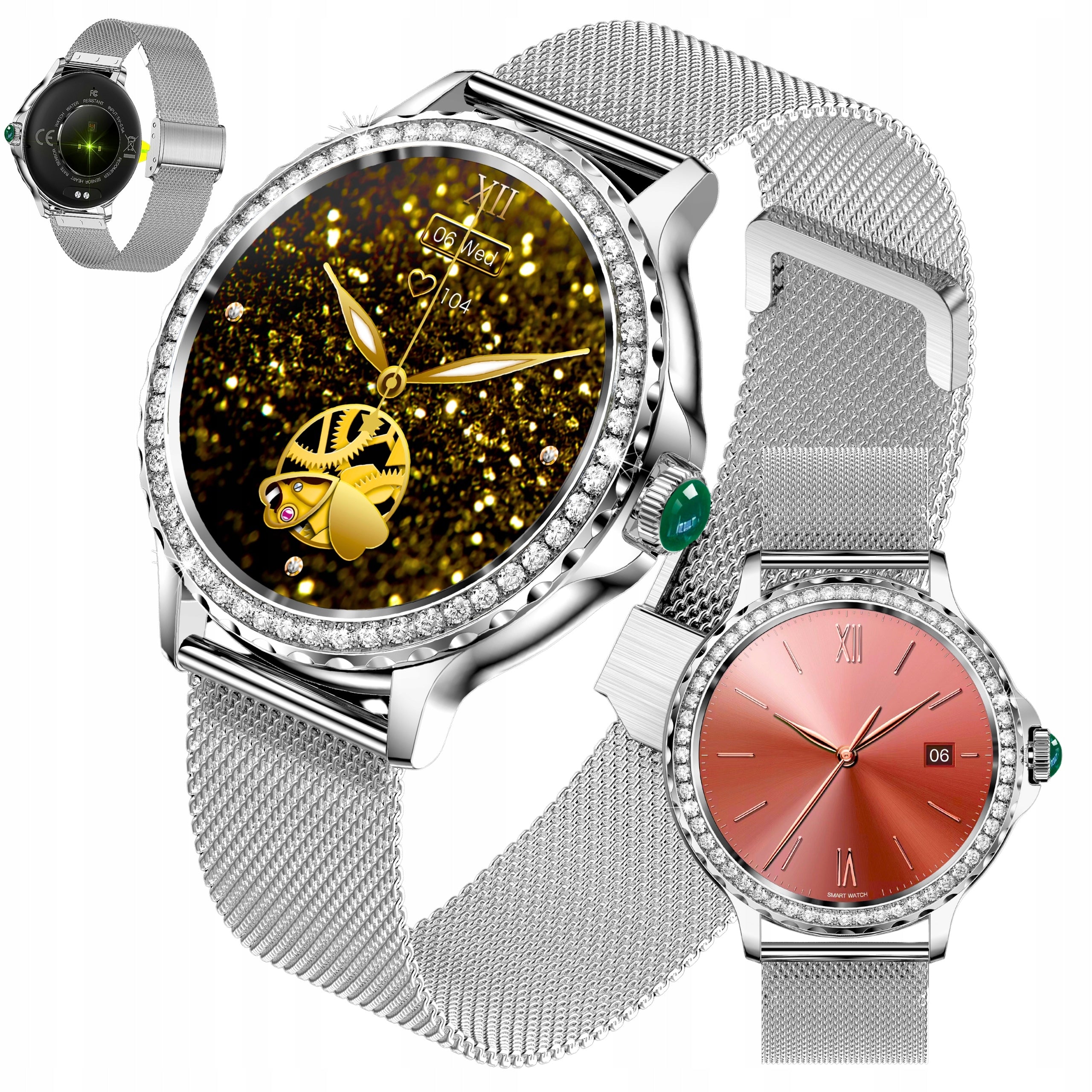WOMEN'S SMARTWATCH MENU PL NX19 ELEGANT WATERPROOF PEDOMETER PULS Smart Packaging status original