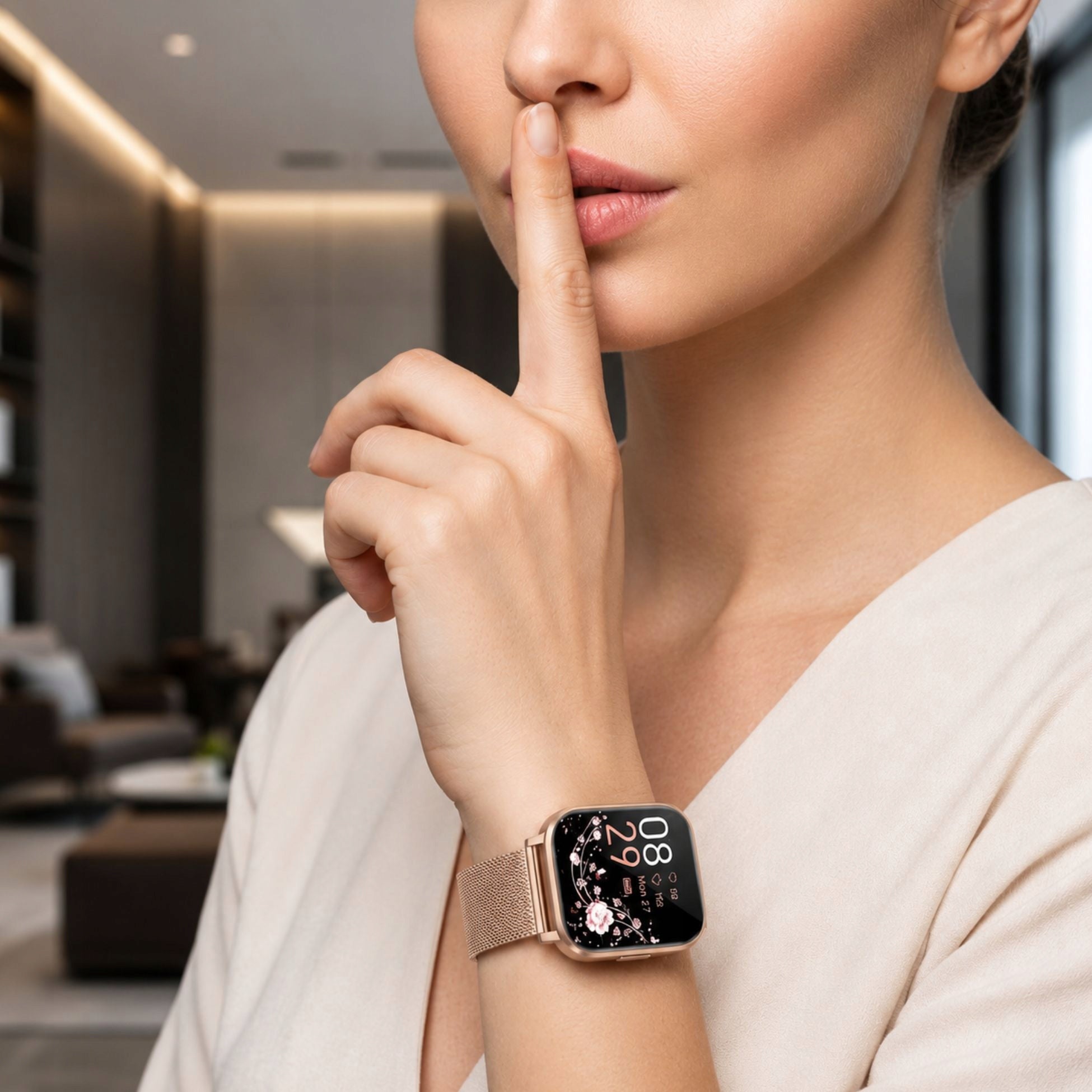 WOMEN'S SMARTWATCH POLISH MENU TALKING PULSE PRESSURE SPORT 2 STRIPES Brand Rubicon