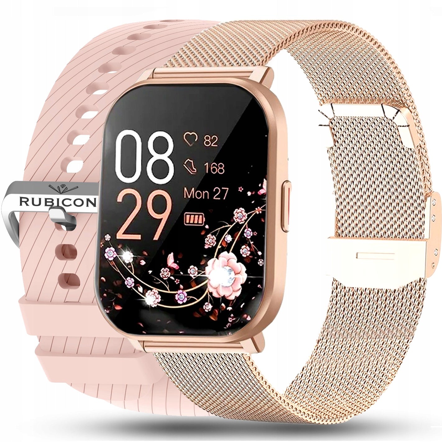 WOMEN'S SMARTWATCH POLISH MENU TALKING PULSE PRESSURE SPORT 2 STRIPES