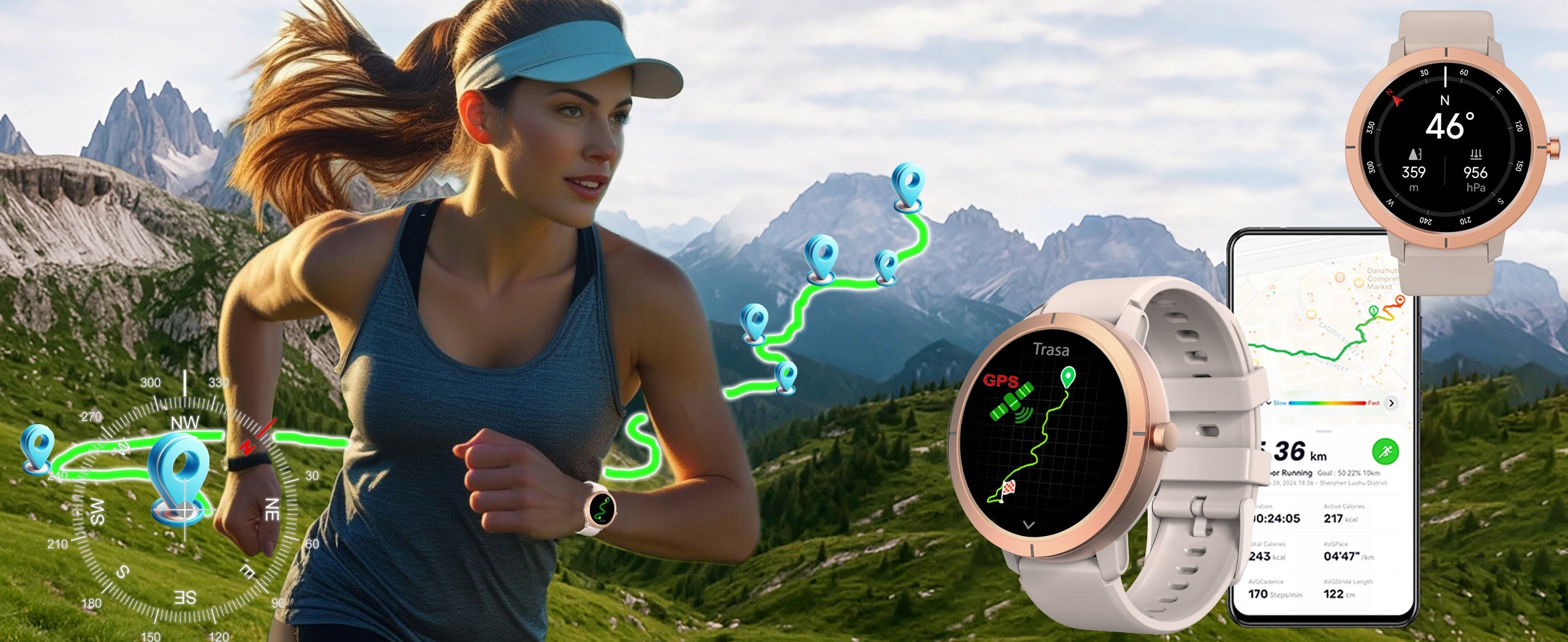 WOMEN'S SMARTWATCH PROVENTUS GPS AMOLED MENU PL TALK WATERPROOF Brand Proventus