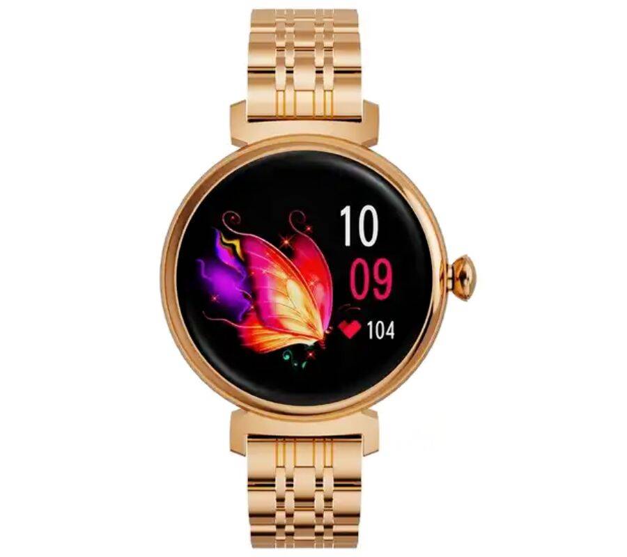 WOMEN'S SMARTWATCH RUBICON RNCF21 ROSE GOLD TALK PULSE HEART RATE STEPS AMOLED Brand Rubicon