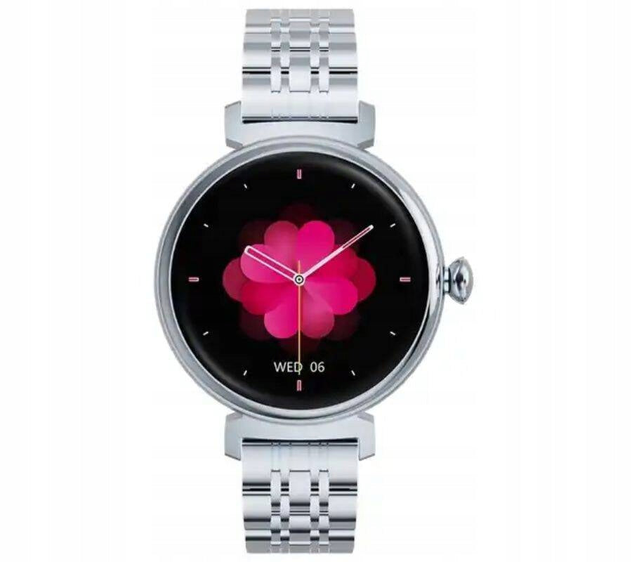 WOMEN'S SMARTWATCH RUBICON RNCF21 SILVER TALK PULSE HEART RATE STEPS AMOLED Batteries included no