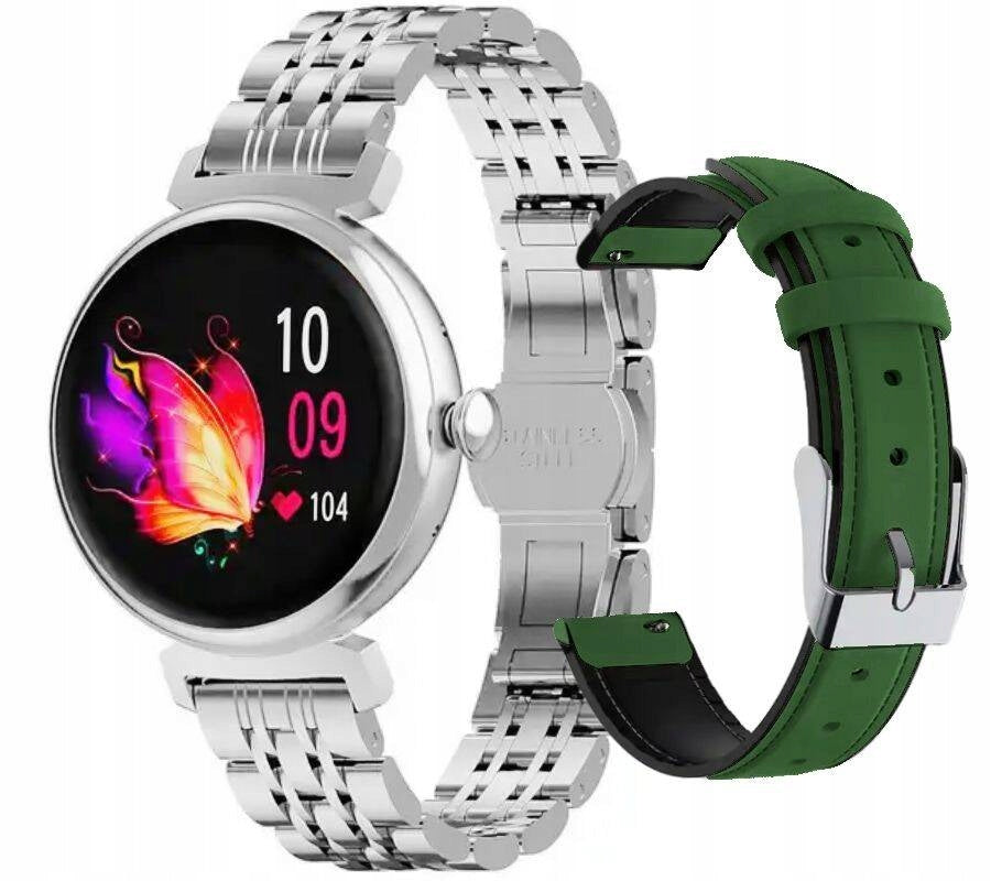 WOMEN'S SMARTWATCH RUBICON RNCF21 SILVER TALK PULSE HEART RATE STEPS AMOLED