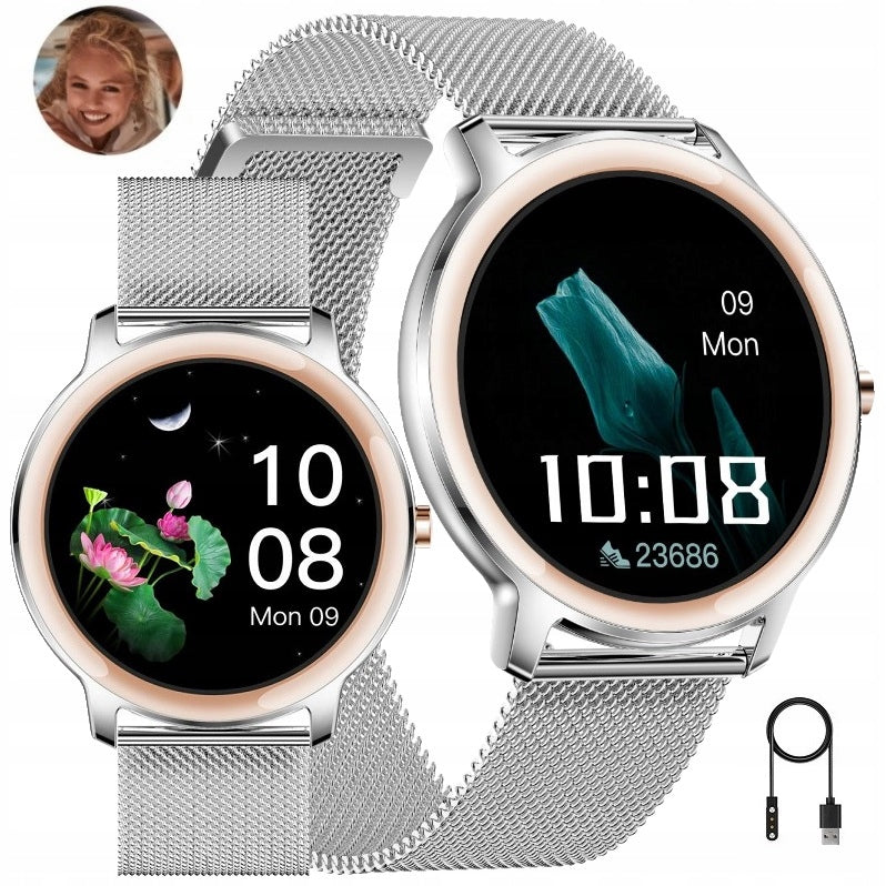 WOMEN'S SMARTWATCH RUBICON STEPS PRESSURE SMS PULSE