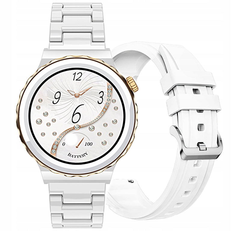 WOMEN'S SMARTWATCH Rubicon RNCE92 - MAKING CALLS, CERAMICS WHITE