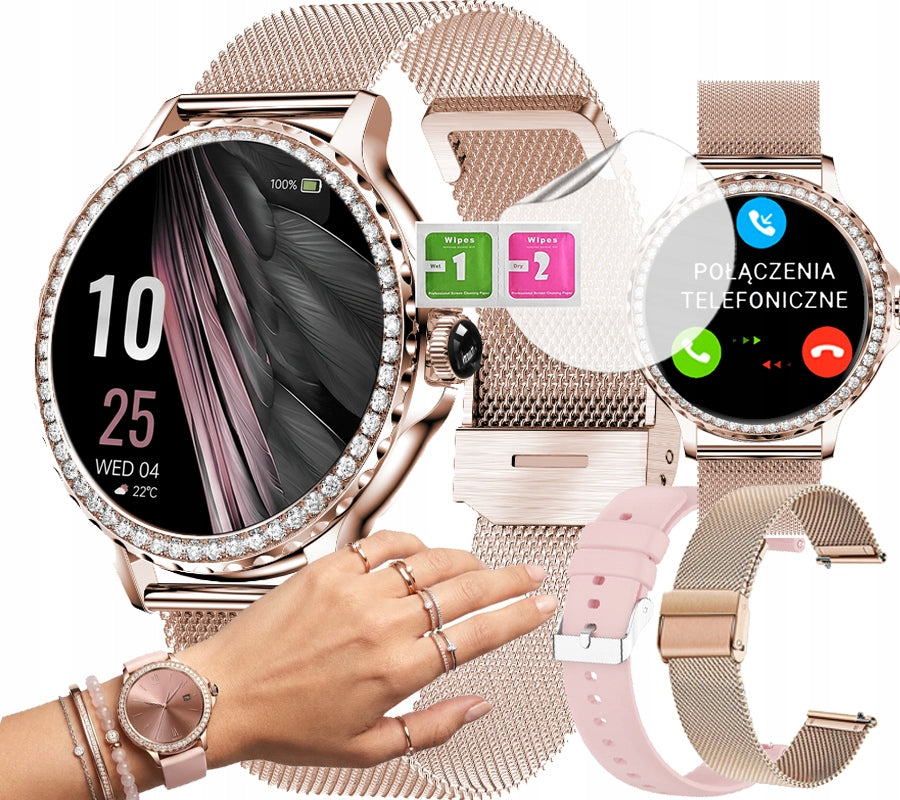 WOMEN'S SMARTWATCH WATCH RECEIVING CALLS PL ECG PULS SMS SMART WATCH P