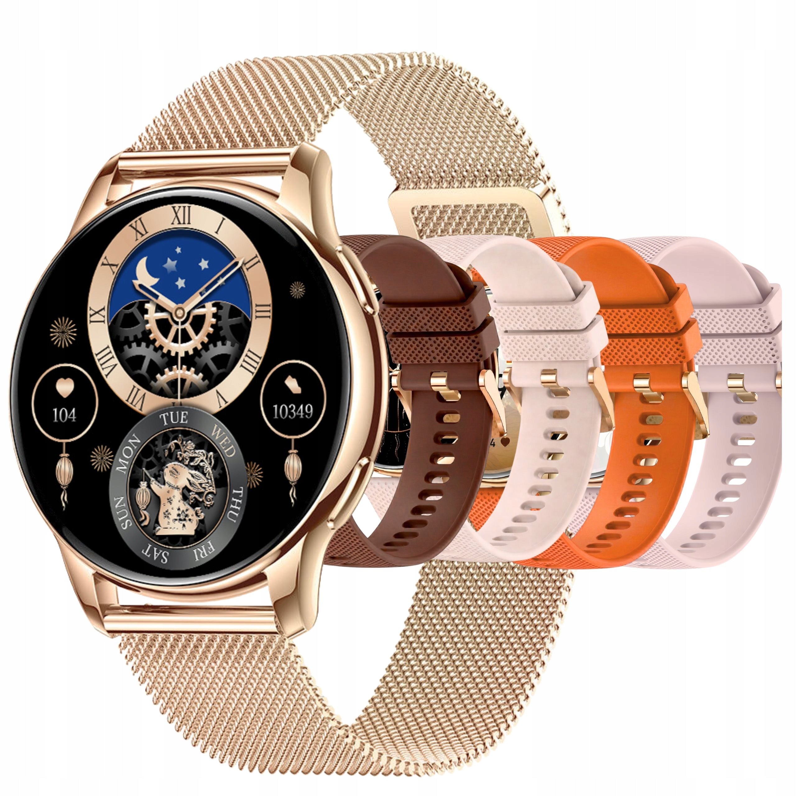 WOMEN'S SMARTWATCH Y11 GOLD - 5 STRIPES ELEGANT CONVERSATION MESSAGE AMOLED