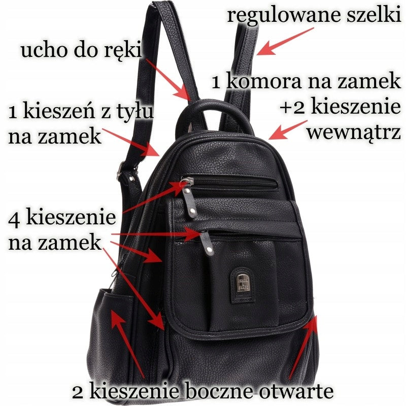 WOMEN'S SPORTS BACKPACK LOTS OF POCKETS black Brand no brand
