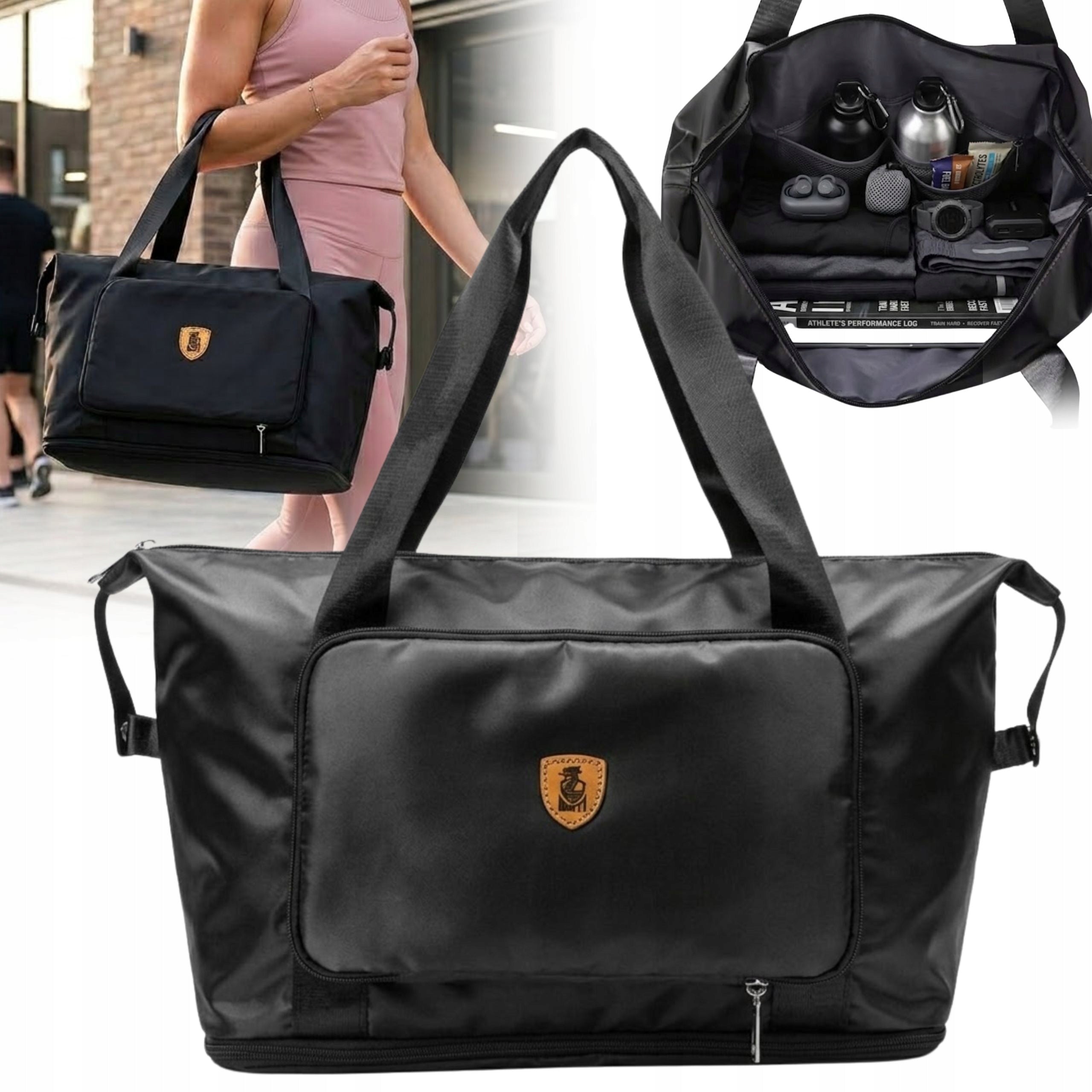 WOMEN'S SPORTS BAG FOR GYM PILATES FITNESS YOGA SHOULDER POOL