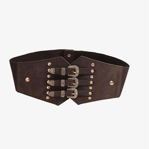 WOMEN'S STRAP WASPIE VINTAGE LEATHER LACE-UP CORSET WOMEN'S Halloween