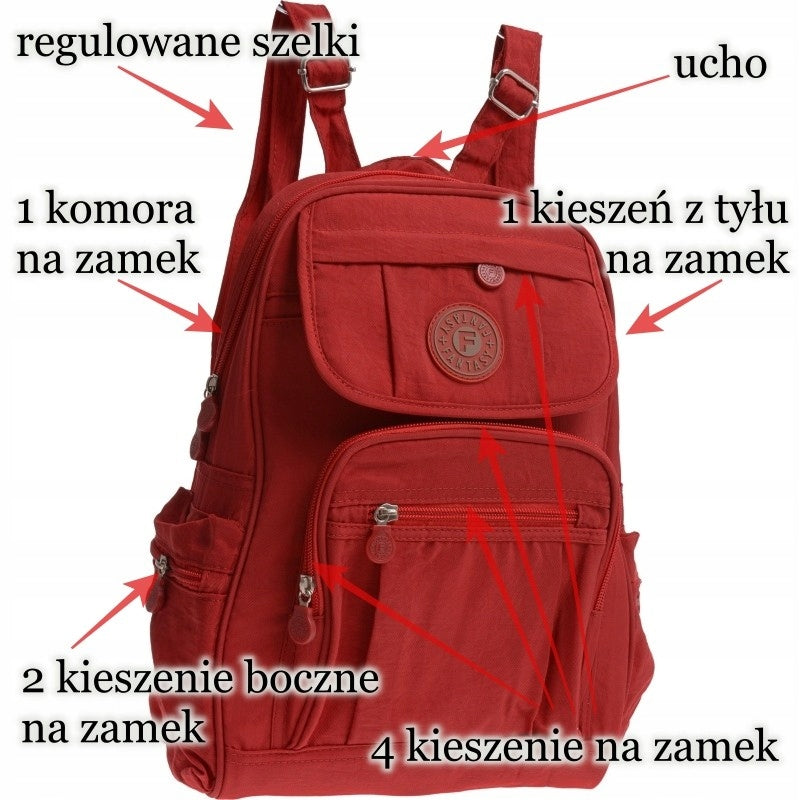WOMEN'S TEXTILE BACKPACK LOTS OF PARTITIONS witches Brand no brand