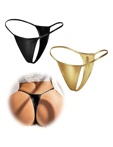 WOMEN'S THONG LEATHER PU T BACK BIKINI FOR WOMEN 2 PCS. SET Brand no brand