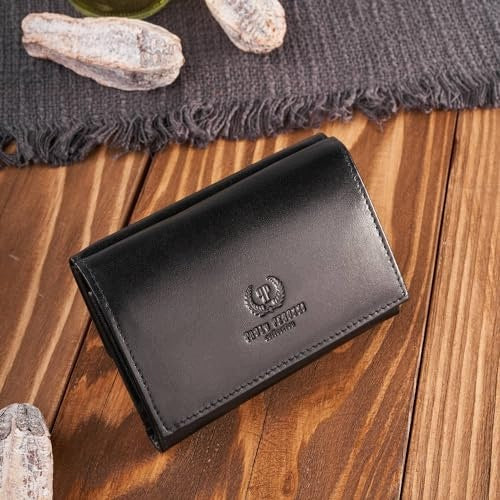 WOMEN'S WALLET LEATHER BLACK CLASSIC SMALL RFID PROTECTION FOR WOMEN Manufacturer code SWC5908151573983