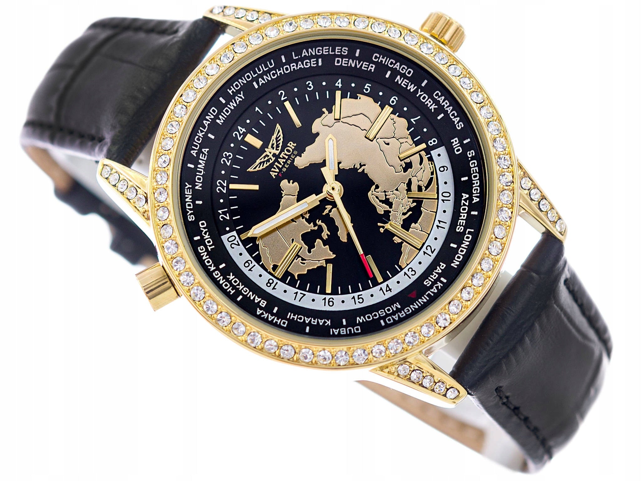 WOMEN'S WATCH AVIATOR AVW8633L03 WITH ZIRCONS