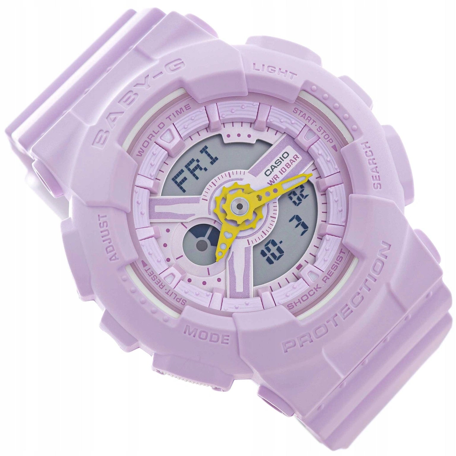 WOMEN'S WATCH CASIO BA-110AH-6AER BABY-G PURPLE ON SPORTS STRAP 10BAR