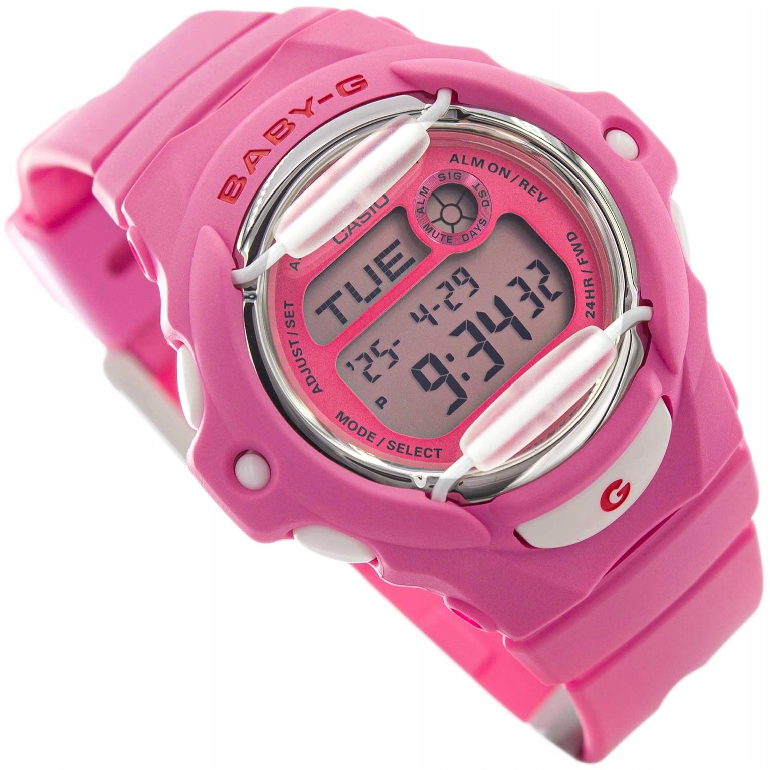 WOMEN'S WATCH CASIO BG-169CH-4ER BABY-G PINK ON STRAP 200M VINTAGE