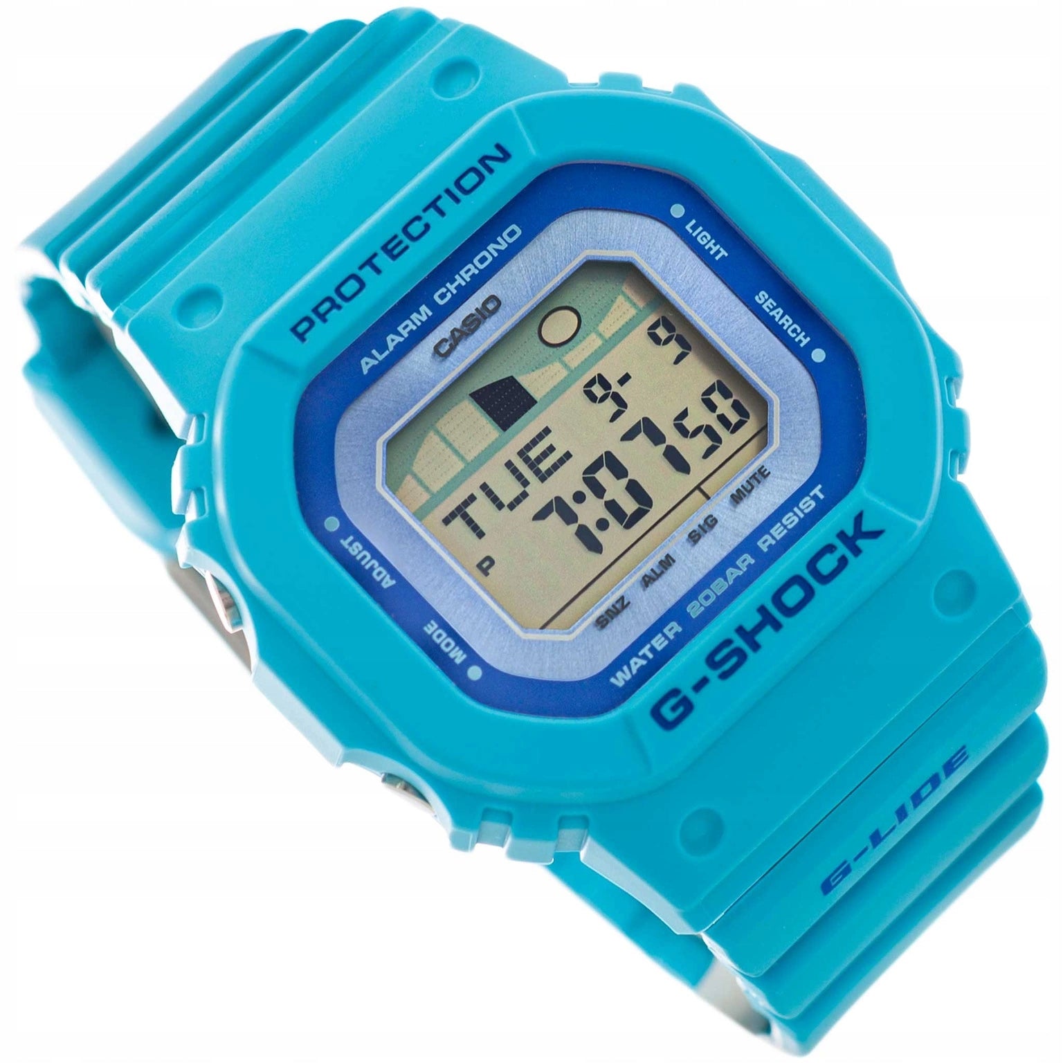 WOMEN'S WATCH CASIO GLX-S5610-2ER G-SHOCK G-LIDE BLUE TIDES