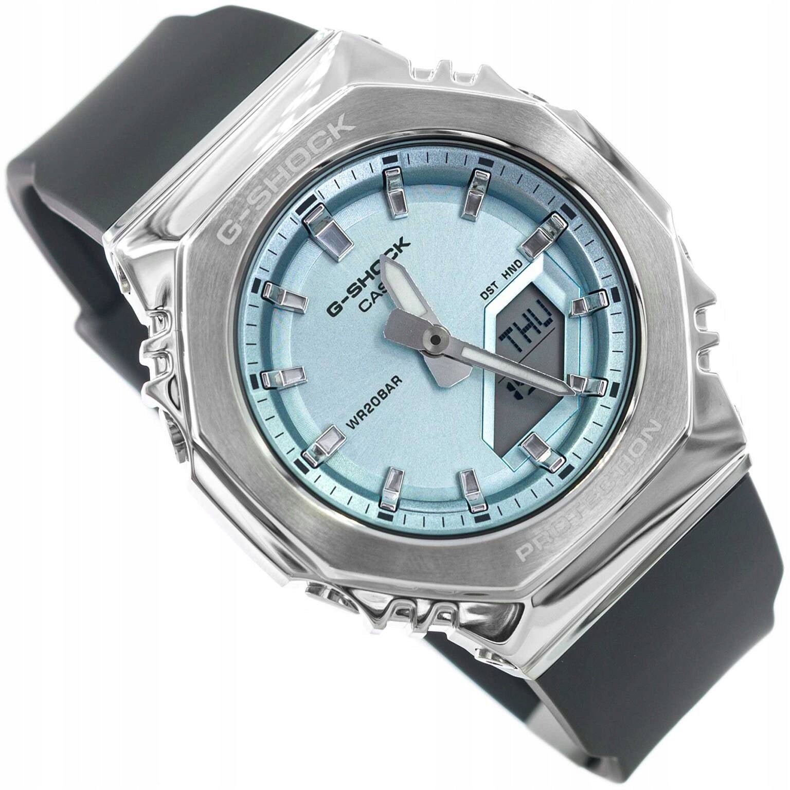 WOMEN'S WATCH CASIO GM-S2110-2AER G-SHOCK GREY ON SPORTS STRAP