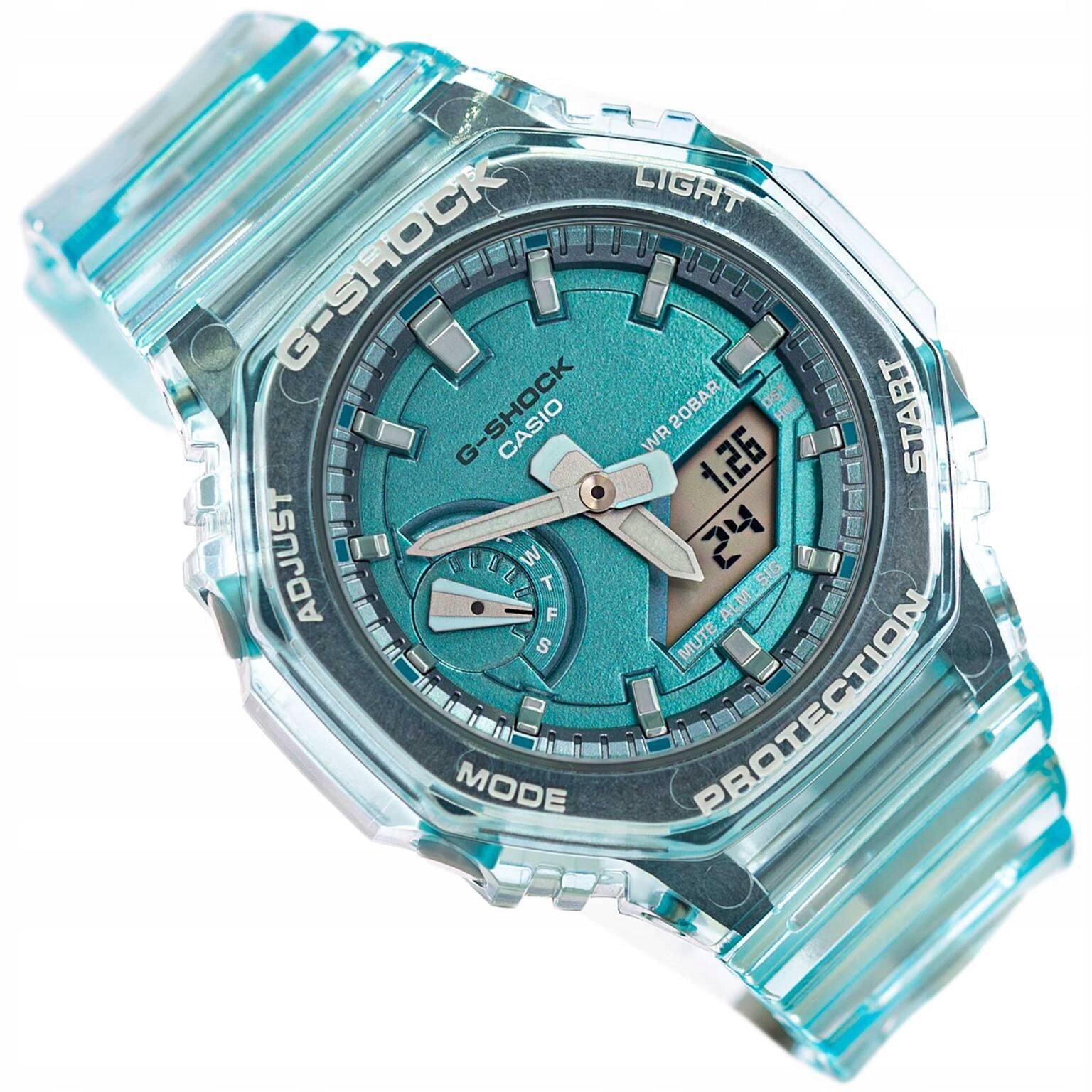 WOMEN'S WATCH CASIO GMA-S2100SK-2AER G-SHOCK BLUE ON STRAP STOPWATCH