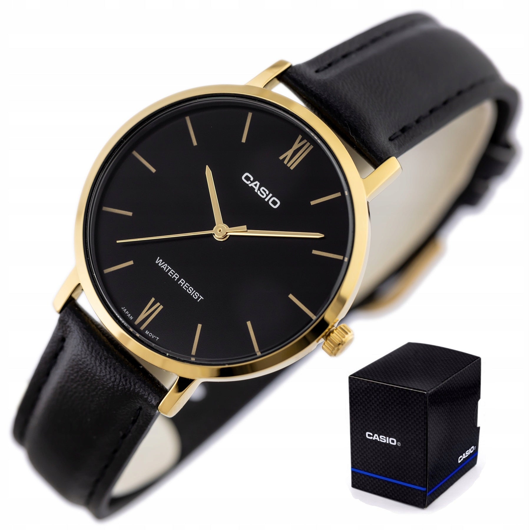 WOMEN'S WATCH CASIO LIVIA + BOX + classic ENGRAVING on leather strap