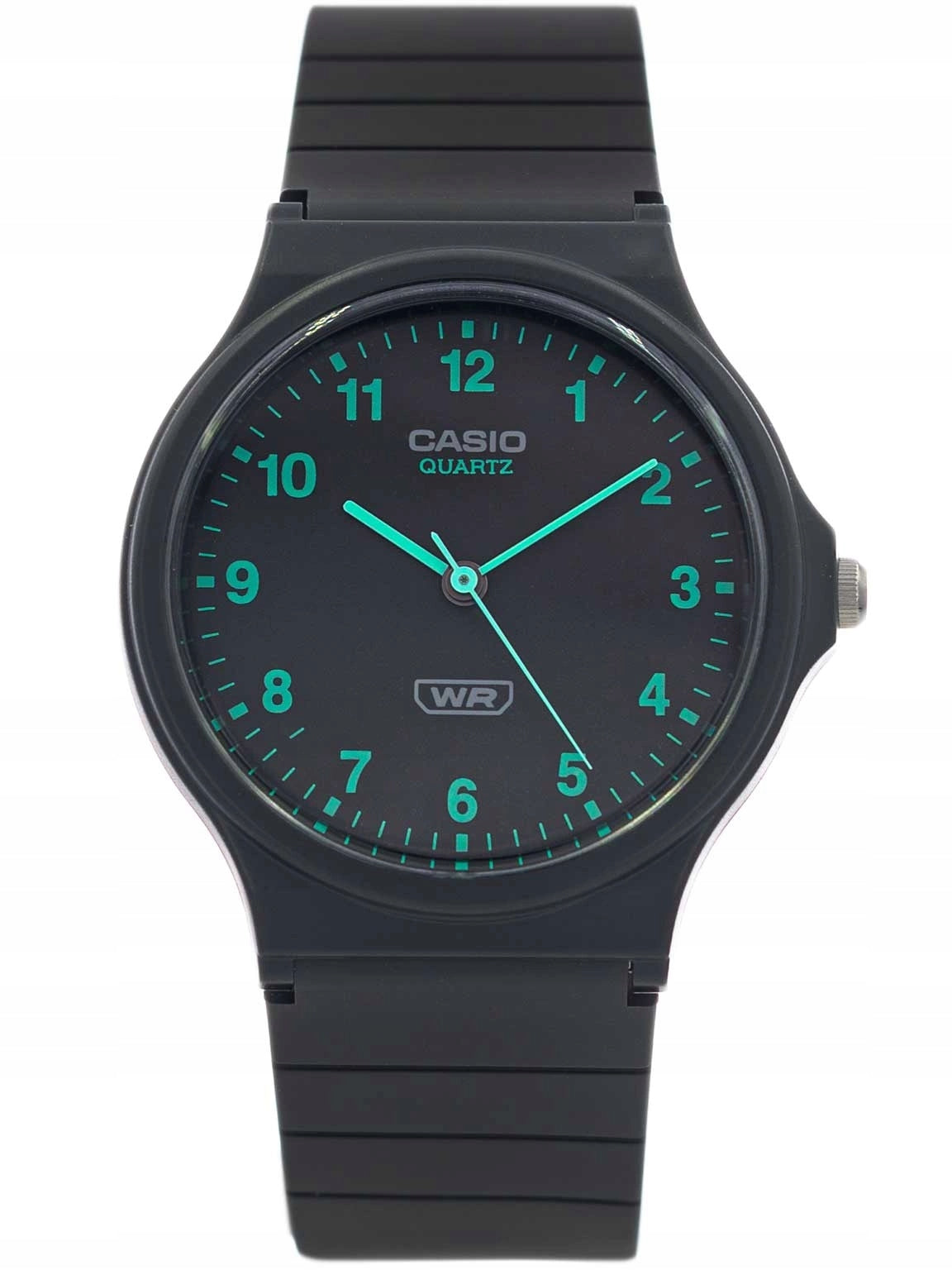 WOMEN'S WATCH CASIO MQ-24B-8BEF BLACK ON STRAP CLASSIC ANALOG LIGHT Packaging status original