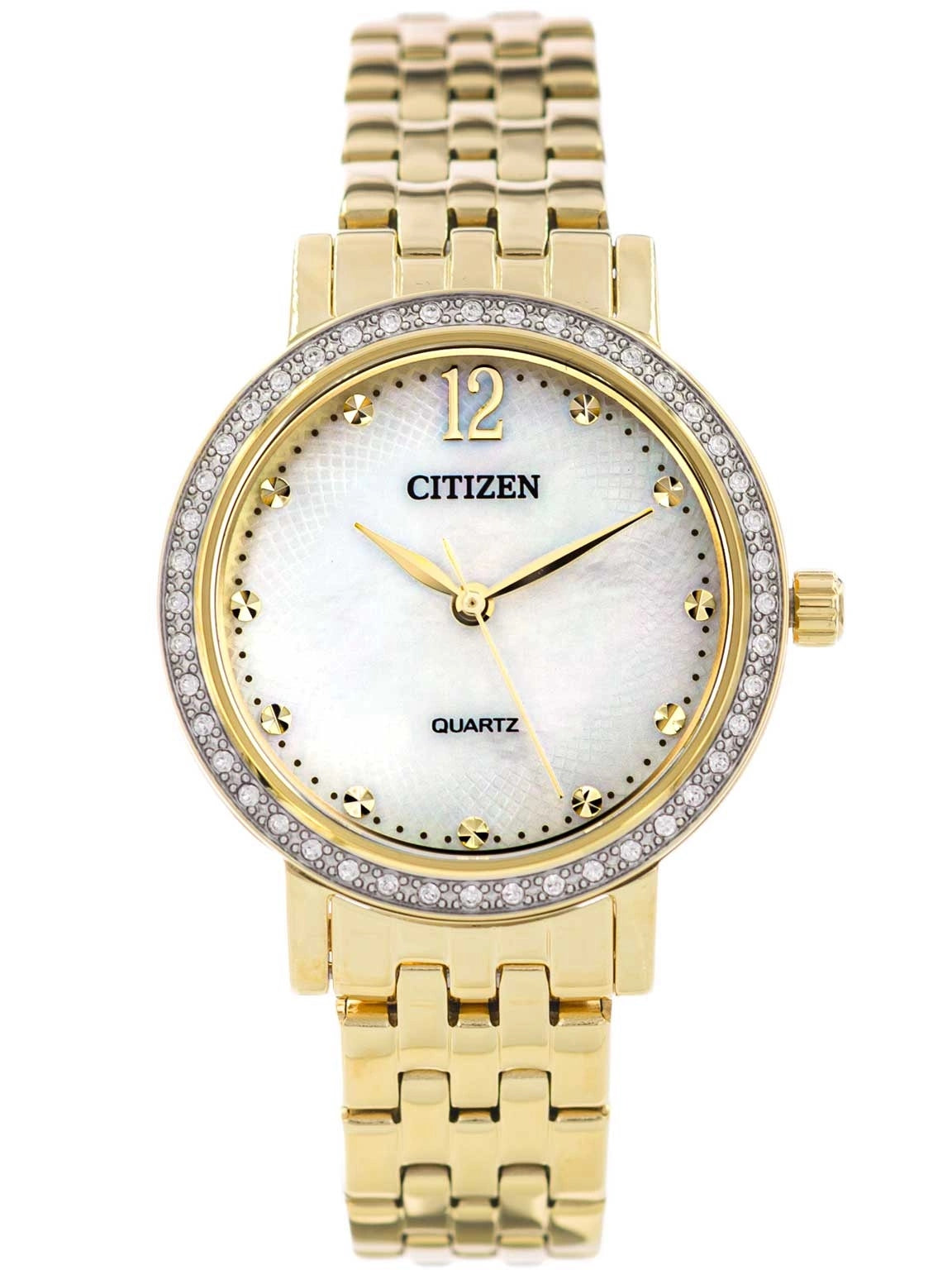 WOMEN'S WATCH CITIZEN EL3102-50D QUARTZ ELEGACE GOLD ON BRACELET Packaging status original