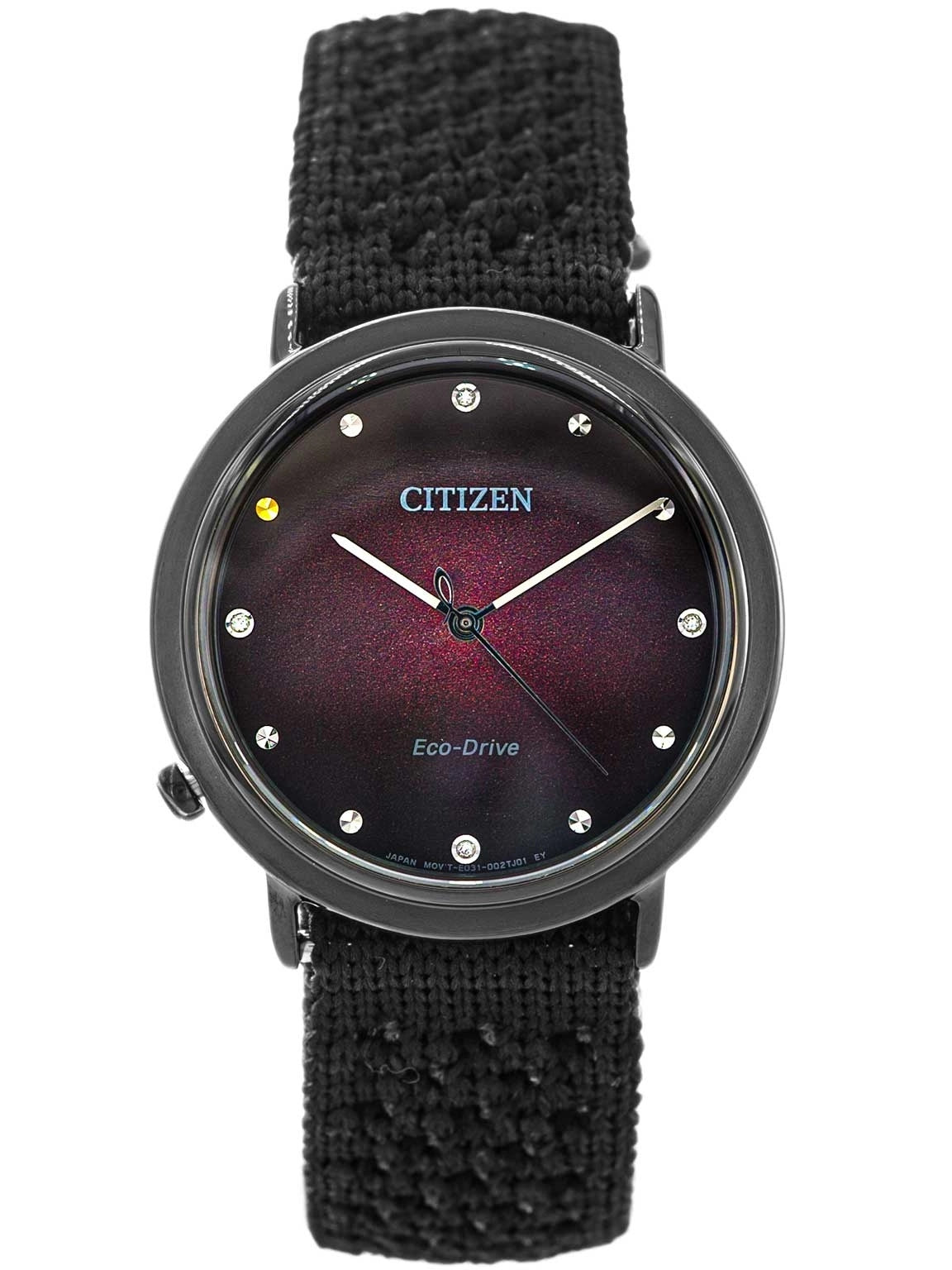 WOMEN'S WATCH CITIZEN EM1007-47E ECO-DRIVE CITIZEN L SET BLACK SOLAR Brand Citizen